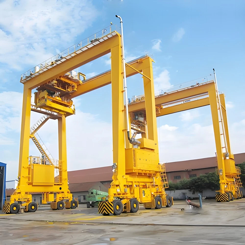 RTG Rubber Tyre Gantry Crane supplied equipment view